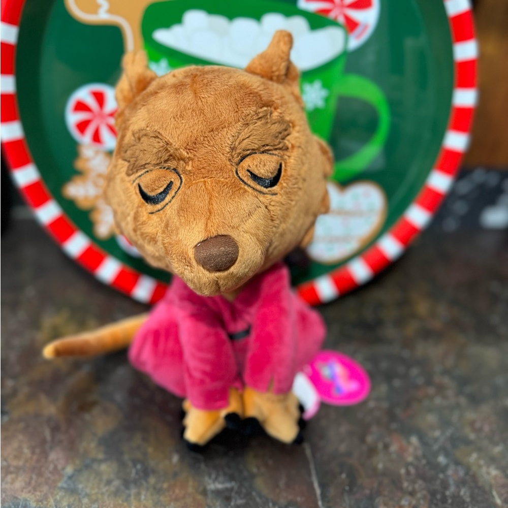 Brown and Pink Stuffed Animal Toy